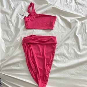 Pink Asymmetrical Set